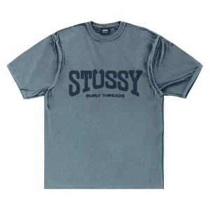 Футболки Stussy Burly Stone Washed Tee 'Темно-синий'