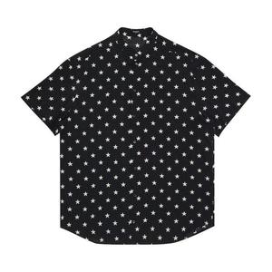 Рубашка на пуговицах Balmain Short-Sleeve Stars Print Shirt 'Black/Ivory'