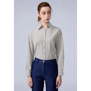 Бело-зеленая рубашка Classic Fit