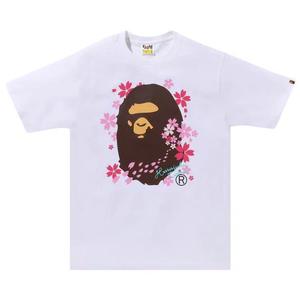 Футболки с коротким рукавом BAPE Sakura Ape Head Tee 'White'