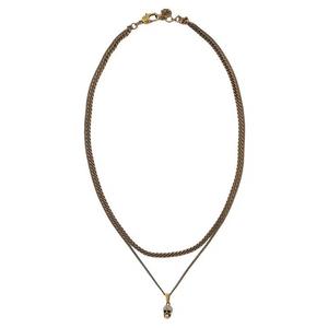 Ожерелья Alexander McQueen Skull Pendant Necklace 'Gold'
