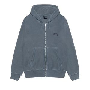 Толстовки на молнии Stussy Pigment Dyed Buana Zip Hoodie 'Темно-синий'