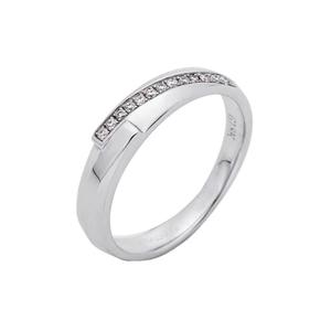 LITZ 18K Белое золото Кольцо с бриллиантом YM-BRR5382