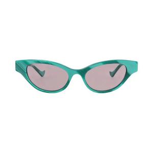 Очки Gucci Кошачий глаз Оправы из переработанного ацетата Солнцезащитные очки 'Зеленый фиолетовый'
