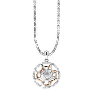 TOMEI подвеска с бриллиантом Koleksi Gardenia, белое+розовое золото 750/18K