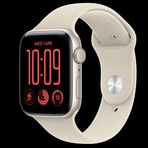 Apple Watch SE 3 44 мм, GPS, алюминий, Starlight, ремешок Sand Sport Band