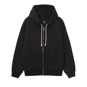 Толстовки на молнии Stussy Vertical Quilted Zip Hoodie «Black»