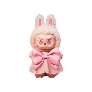 Плюшевые игрушки Pop Mart Labubu THE MONSTERS Mokoko Прыжок в летнюю серию Pop Land Эксклюзивный виниловый плюшевый подвесной брелок 'Розовый'