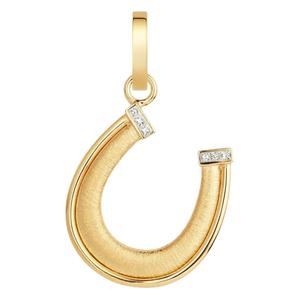 Подвеска Horseshoe из желтого золота с бриллиантами