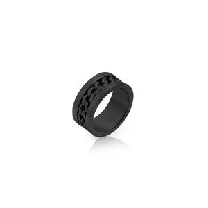 Мужское кольцо Inner Chain из черной нержавеющей стали DKJ.2.2000-L-2