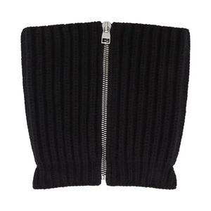 Шарфы Alexander McQueen шерстяной и кашемировый шарф на молнии 'Black'