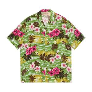 Рубашки на пуговицах Gucci Printed Bowling Shirt 'Green/Fuchsia'