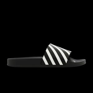 Шлепанцы Off-White Diagonal Sliders 'Black White'