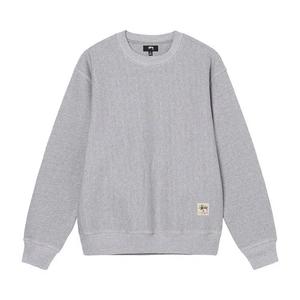 Свитеры Stussy Contrast Stitch Label Crew 'Серый меланж'