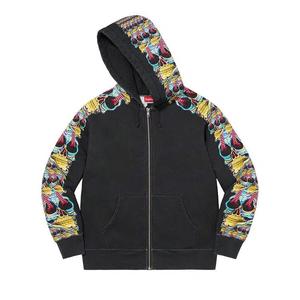 Толстовки на молнии Supreme Skulls Zip Up Hooded Sweatshirt «Черный»