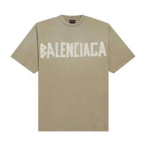 Футболки с коротким рукавом Balenciaga Tape Type T-Shirt «Армейский зеленый»