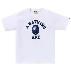 Футболки с коротким рукавом BAPE Color Camo College Футболка 'Белый/Темно-синий'