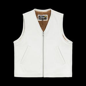 Жилеты Stussy Pile Lined Leather Vest 'Кость'