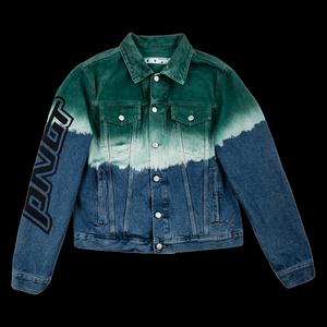 Джинсовые куртки Off-White Pivot Degrada Slim Denim Jacket 'Темно-синий/Зеленый/Черный'