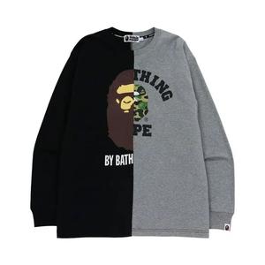 Топы BAPE College & By Bathing Relaxed Fit Ape Long-Sleeve Tee 'Black'