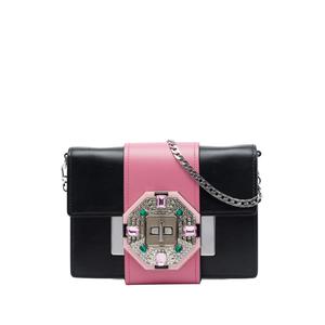 2010-2026 City Calf Crystal Embellished Ribbon Bag сумка через плечо