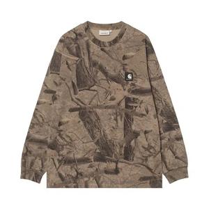 Футболка Carhartt WIP Long-Sleeve Feather Tree Camo Tee 'Зеленый'