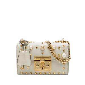 Маленькая сумка через плечо Pearl Studded Leather Padlock (2016-2026 годы)