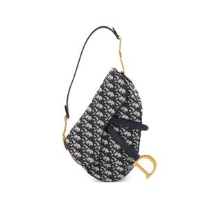 Сумка на плечо Saddle Handbag Oblique из канваса среднего размера