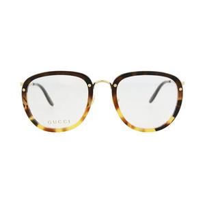 Очки Gucci Квадратная оправа из ацетата Оптические оправы 'Хавана/Золотой/Прозрачный'