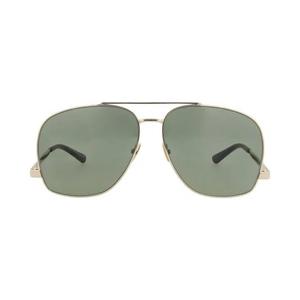 Солнцезащитные очки Saint Laurent Aviator-Frame Metal 'Золото/Зеленый'