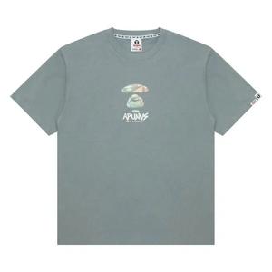 Футболки AAPE Футболка Unvs Moonface с логотипом 'Grey/Blue'