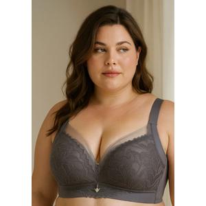 Бюстгальтер без косточек Amari Extended Plus Size в сером цвете