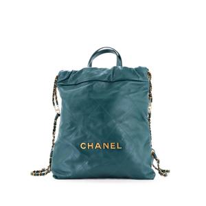 Рюкзак 22 Chain Quilted Calfskin среднего размера