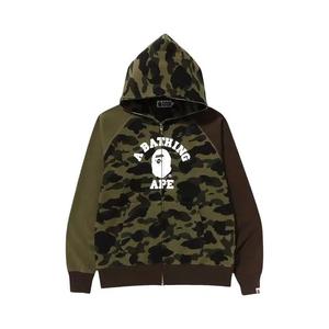 Толстовки на молнии BAPE 1st Camo Crazy College Full Zip Hoodie 'Green'