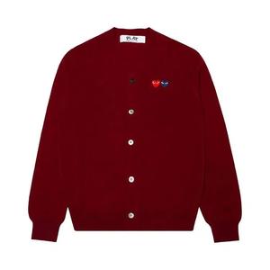 Кардиганы Comme des Garçons PLAY Двухсердечный кардиган 'Бургунди'