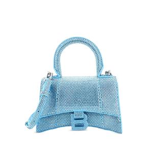 Сумка через плечо Hourglass Top Handle Bag Suede with Crystals XS