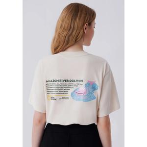Футболка с коротким рукавом и графическим принтом PINK WHALE