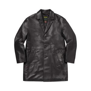 Пальто Supreme x Schott Leather Overcoat 'Black'