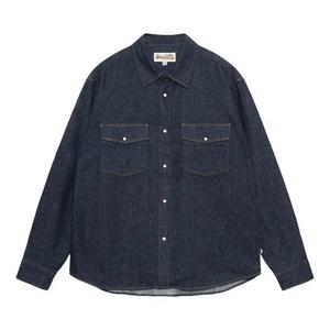Рубашки на пуговицах Stussy Boxy Western Джинсовая рубашка 'Темный деним'