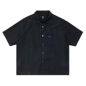 Рубашки на пуговицах Stussy Pleated Textured Shirt «Чёрный»