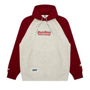 Худи AAPE r Printed Hoodie 'Бургунди'
