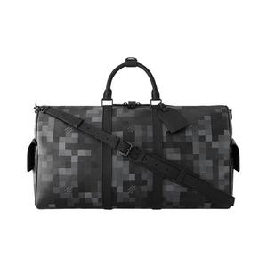 Сумки-дафл Louis Vuitton Keepall Bandouliere 50 'Black Damoflage Black Canvas'