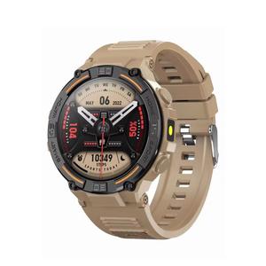 Унисекс IOS/Android хаки SmartWatch с хаки резиновым ремешком