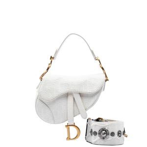 Сумка-сэтчел Mini Oblique Embroidered Canvas Saddle Bag (2020 год)