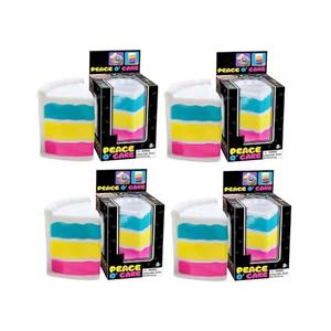 Игрушки и наборы для игр NeeDoh Peace O’ Cake Squishy Fidget Toy 4x Lot 'Multicolor'
