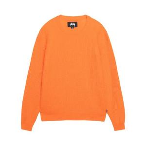 Топ Stussy Waffle Knit Cashmere Crew 'Ярко-оранжевый'