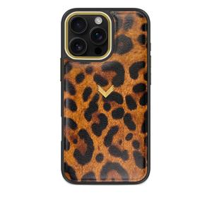 Чехол для iPhone 16 Pro Max с леопардовым принтом