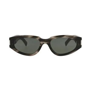 Очки Saint Laurent Round-Frame Recycled Acetate Sunglasses 'Havana Crystal Grey'