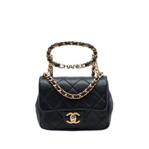 Сумка через плечо Quilted Lambskin Oval Logo Chain Top Handle Flap (2021-2026 годы)