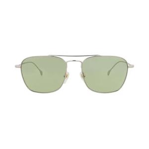 Металлические солнцезащитные очки Gucci Square-Frame 'Silver/Green'